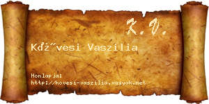 Kövesi Vaszilia névjegykártya